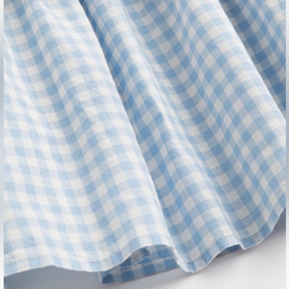 NWT H&M 3 pc Blue & White Gingham Cotton Set - Picture 2 of 3